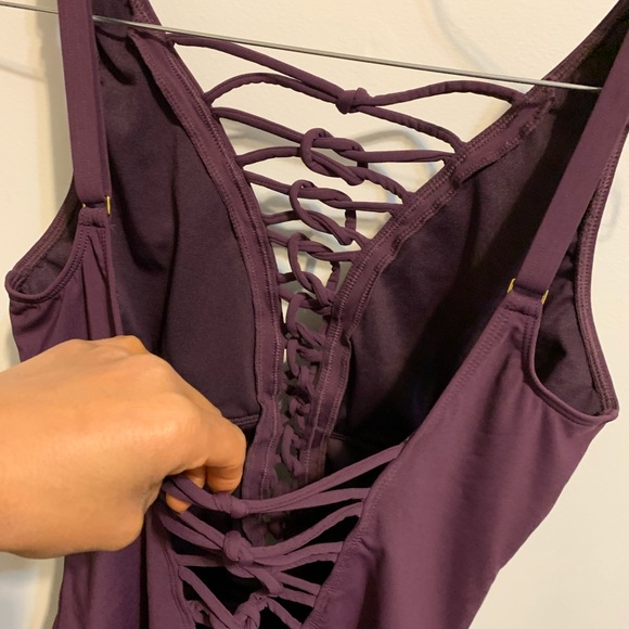 One Piece Low Back Strappy Swimsuit - - Picture 7 of 12